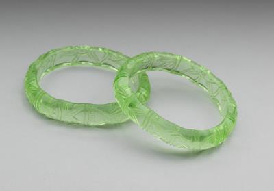 图片[3]-Glass bracelet with carved bamboo design, 19th century, Qing dynasty-China Archive